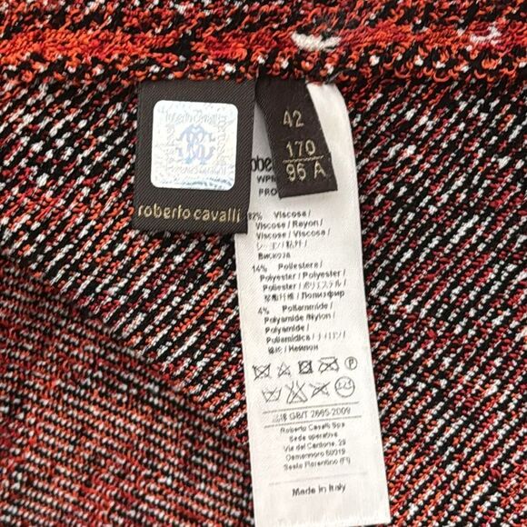 Roberto Cavalli Black and Red Knit Dress - Picture 6 of 7